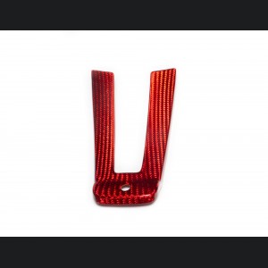 Alfa Romeo Stelvio Steering Wheel Trim - Carbon Fiber - Lower Trim Set - Red Candy - QV Model